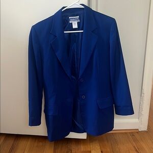 Vintage Pendleton Virgin Wool Cobalt Blue Blazer